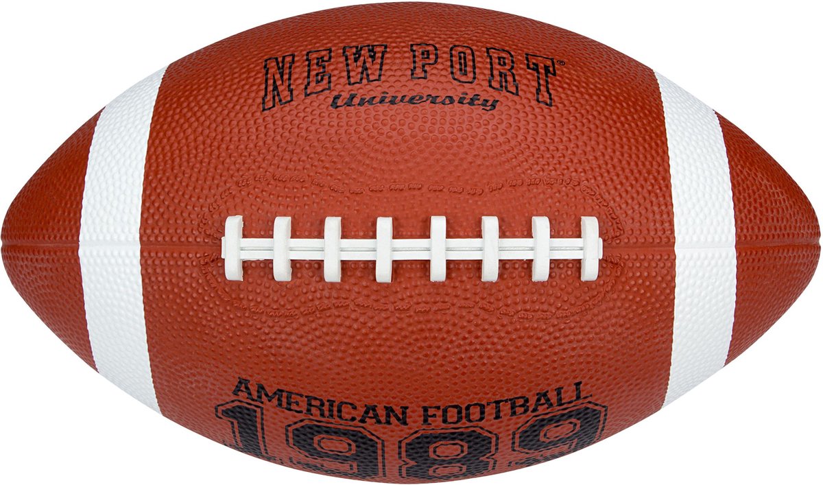 New port american football - large - bruin zwart wit