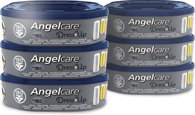 Angelcare navulling luieremmer baby - achthoekige navulcassettes - voor dress up - 6 stuks