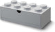 Lego bureaulade brick 8, grijs -