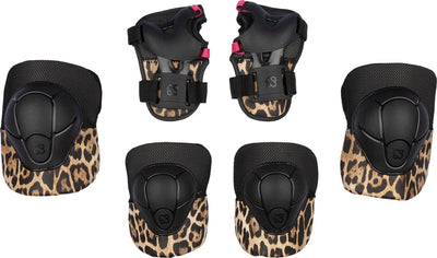 Nijdam skate beschermset panter kinderen - roar ready - zwart panter - maat l
