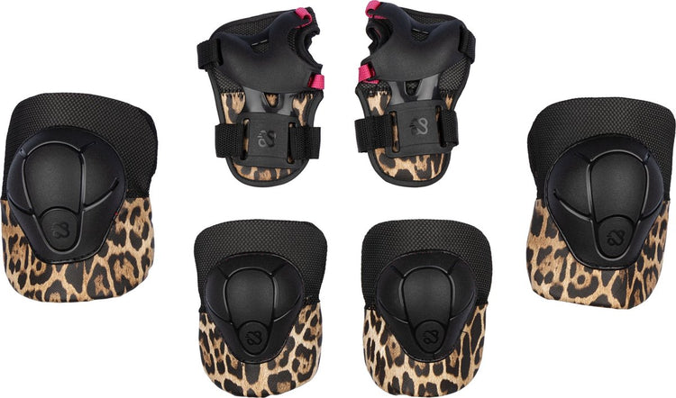 Nijdam skate beschermset panter kinderen - roar ready - zwart panter - maat m