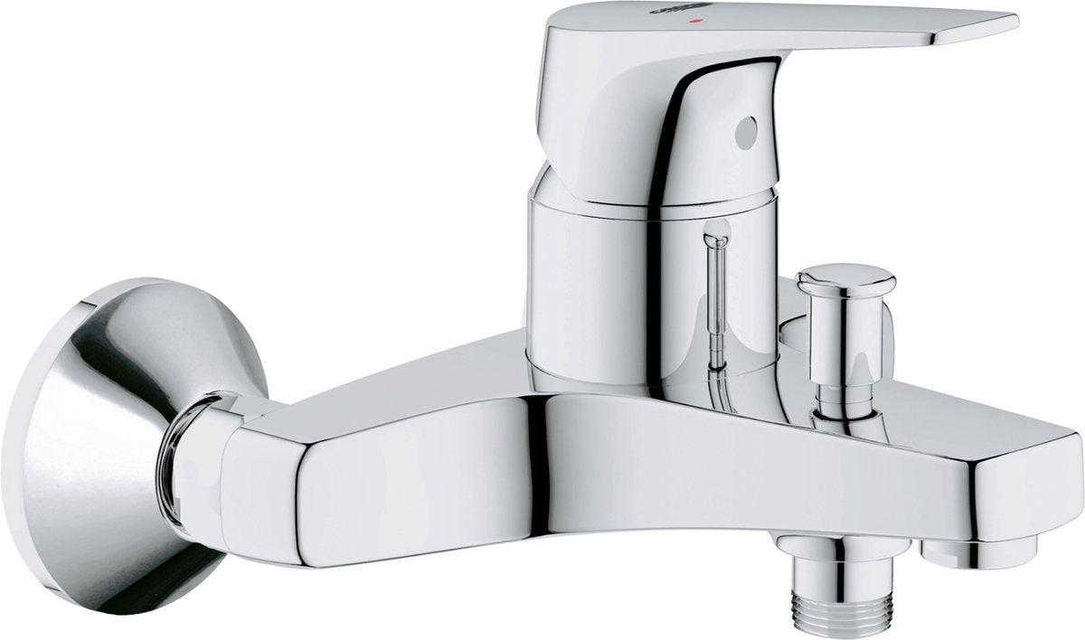 Grohe quickfix start flow badkraan - met omstel en koppelingen - chroom