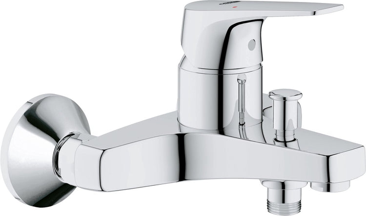 Grohe quickfix start flow badkraan - met omstel en koppelingen - chroom