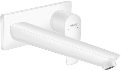 Hansgrohe talis e - wastafelmengkraan - ééngreeps bediening - met afvoerplug - 225mm maat - mat wit