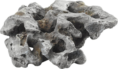 Aqua della combo lava l - aquariumdecoratie rots - natuurgetrouw en gifvrij - 29,5x26x9cm - grijs 295