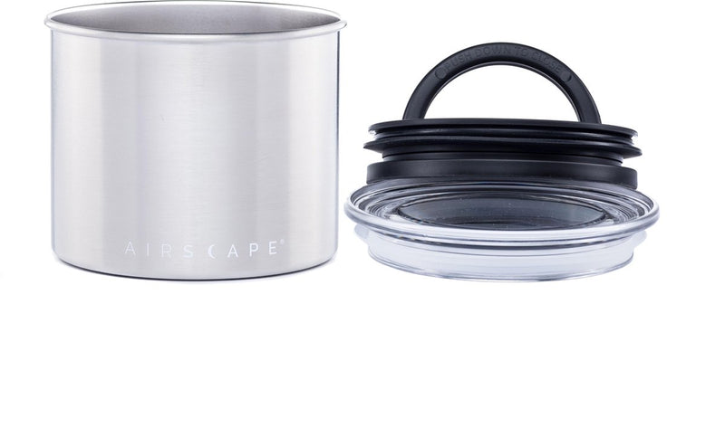 Planetary design - airscape - koffiebonen - voorraadpotten - vacuuum - koffie - staal - geborsteld staal - 250 gram