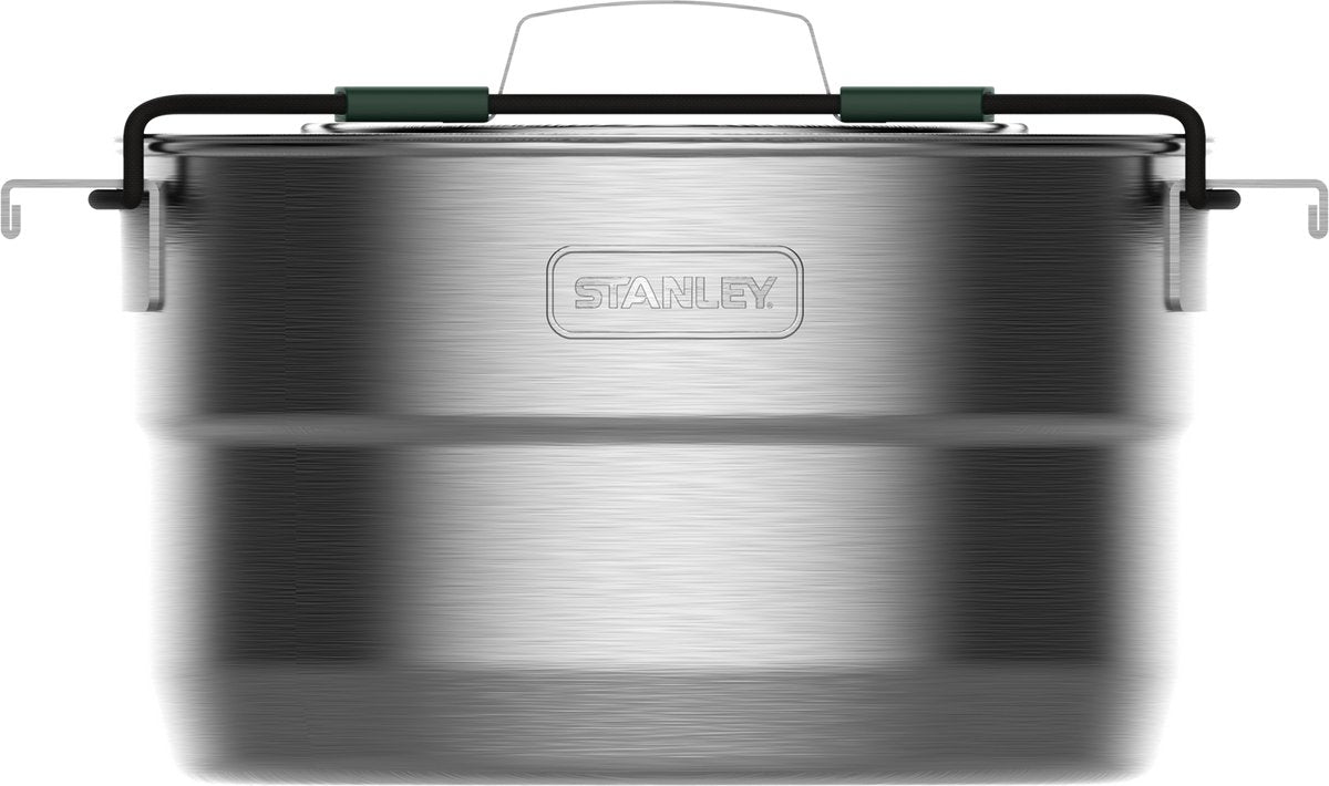 Stanley adventure full kitchen basecamp cook set 3.5l - 11-delige pannenset - lichtgewicht roestvrijstalen pan - voor backpacken, wandelen en kamperen - campingpannen - vaatwasserbestendig