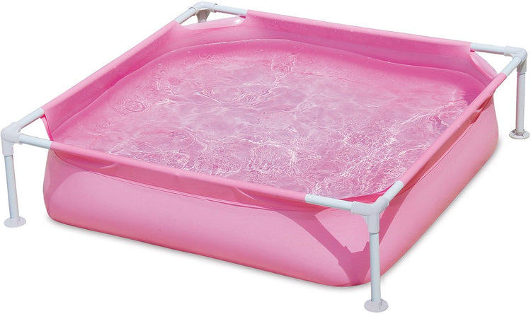 Summer waves zwembad small frame 122 x 122 x 30 cm roze | 2 stuks