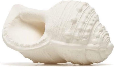 Lanco toys lanco rubberen bijtspeeltje - schelp - rond - wit
