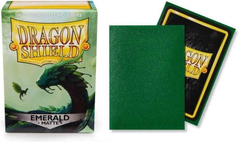 Arcane tinmen dragon shield card sleeves: standard matte green emerald - 100 stuks