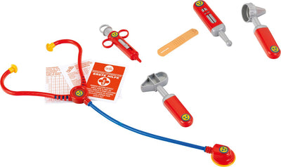 Klein toys dokterskoffer - incl. speelgoedinstrumenten - 21,5x8,5x20 cm - rood