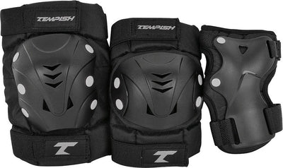 Tempish - taky - skatebescherming - 3-pack - volwassenen - zwart - complete set voor skaten - maat xl