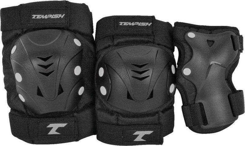 Tempish – taky – skatebescherming – 3-pack – volwassenen – zwart – complete set voor skaten – maat l