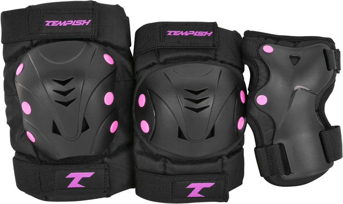 Tempish - taky - skatebescherming - 3-pack - volwassenen - roze - complete set voor skaten - maat l