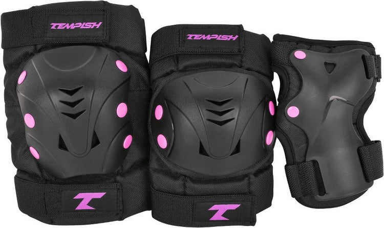 Tempish - taky - skatebescherming - 3-pack - volwassenen - roze - complete set voor skaten - maat l
