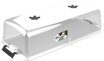 Elho green basics kweekhuis xxl 75 - deksel voor kweektafel - 100% gerecycled plastic - ø 74.8 x h 20.3 cm - transparant