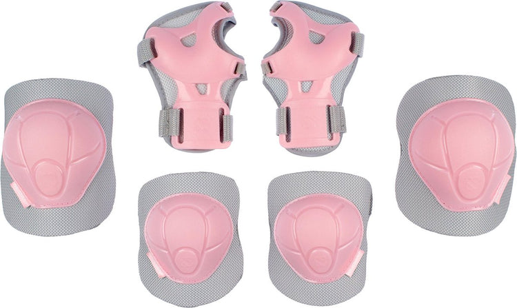 Nijdam skate beschermset kinderen - concrete rose - roze grijs - s