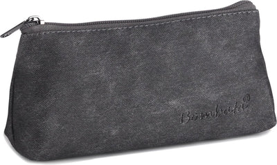 Bombata etui denim triangle 20 x 10 cm kunstleer zwart