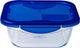 Pyrex - cook go schaal vierkant met deksel 0,8 liter - transparant