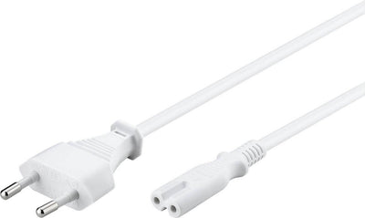 Scanpart c7 stroom kabel 2 meter - met stekker - geschikt voor randapparatuur - wit - universeel