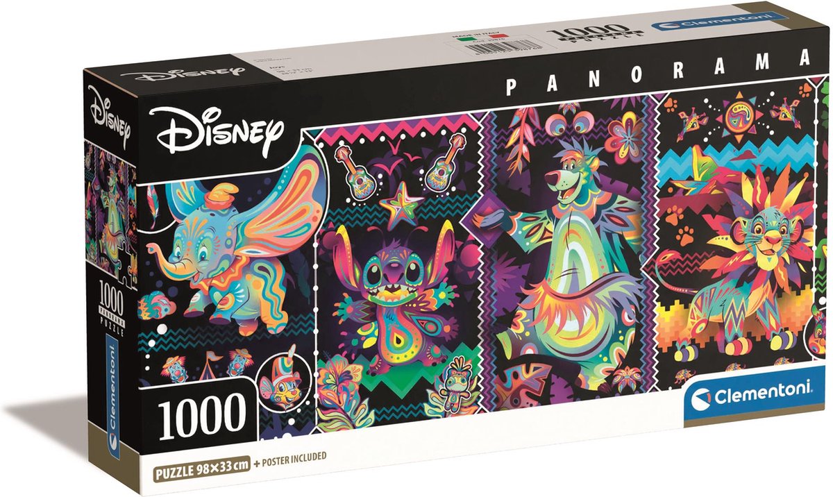 Clementoni - puzzel - 1000 stukjes - panorama joys compact box - puzzel voor volwassenen