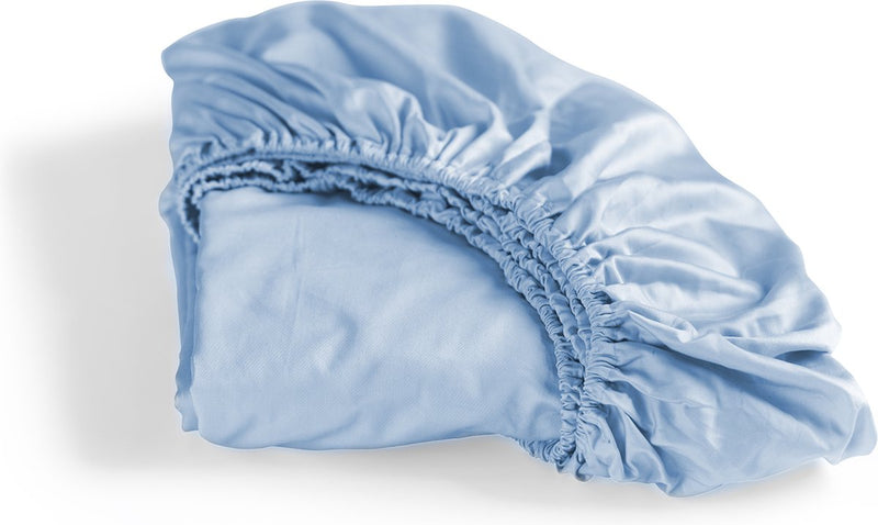 Cinderella - sundays - hoeslaken - tot 25 cm matrashoogte - satijn - 90x210 cm - lichtblauw