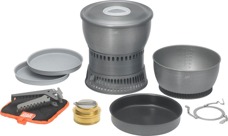 Esbit outdoor kooktoestel 2350ml - opbergtas - aluminium non stick
