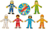 Goki puzzel: carriere-zoeker, draaischijf diam.14cm, 38-delig, hout, 3+ - afbeelding 1