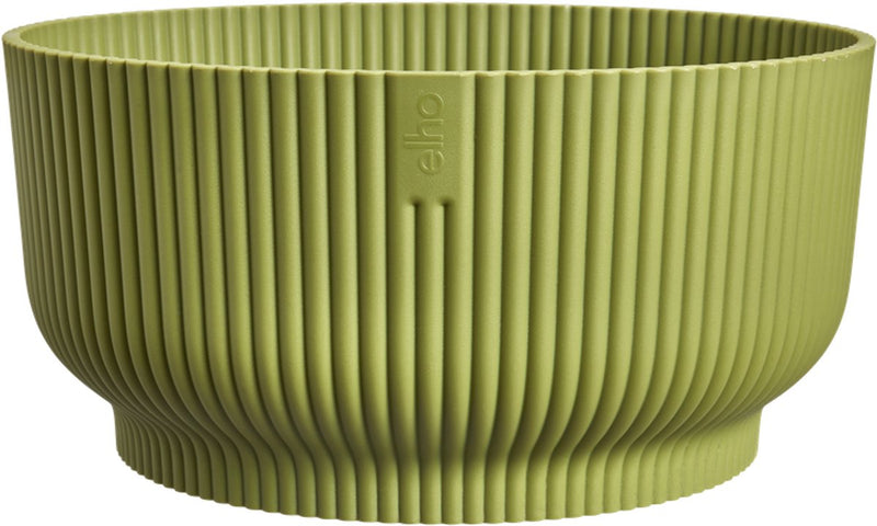Elho vibes fold bowl 25 - plantenschaal voor binnen - 100% gerecycled plastic - ø 24.9 x h 12.1 cm - varengroen