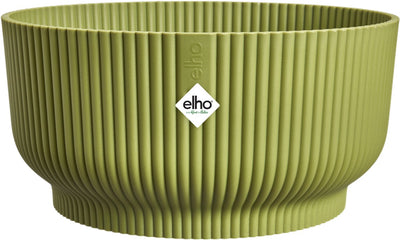 Elho vibes fold bowl 25 - plantenschaal voor binnen - 100% gerecycled plastic - ø 24.9 x h 12.1 cm - varengroen