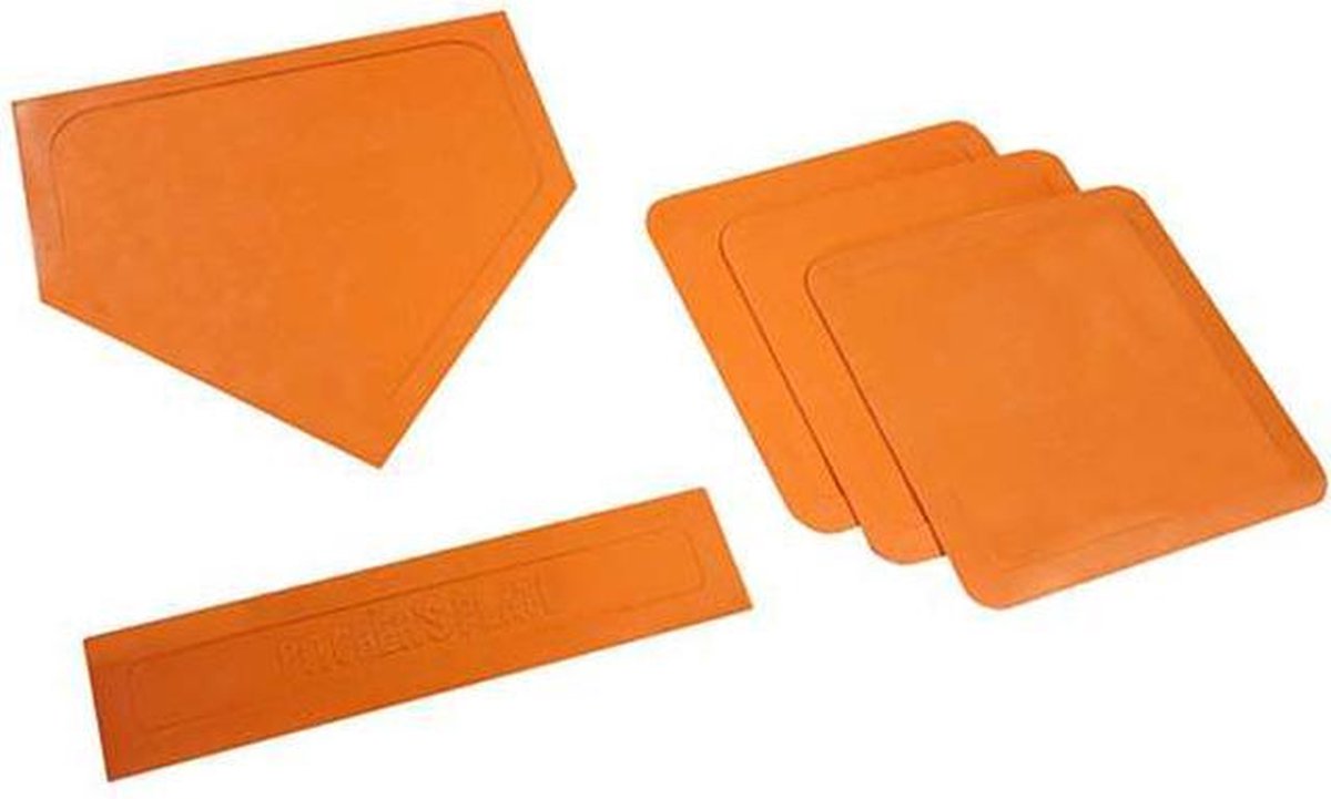 Softee set rubberen honkbalbases - 3 bases en 1 thuisbasis