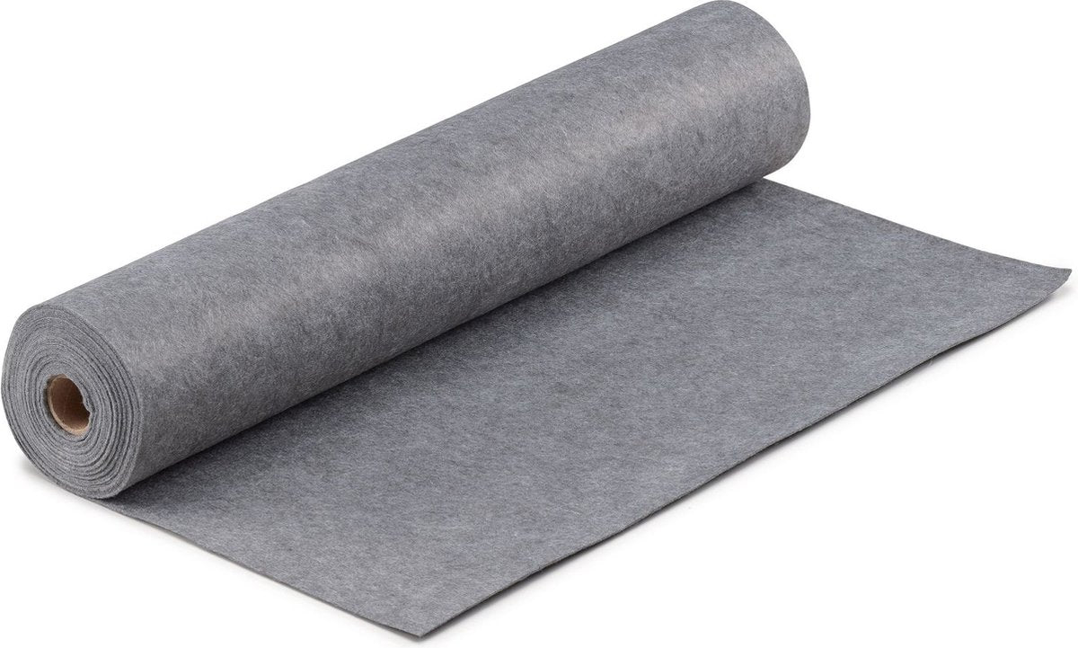 Vaessen creative vilt op rol - grijs - 1 mm - 45 cm x 5 m