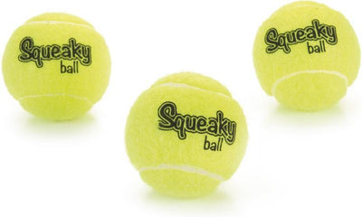 Beeztees tennisbal - met pieper - hondenspeelgoed - 6,5 cm - 3st