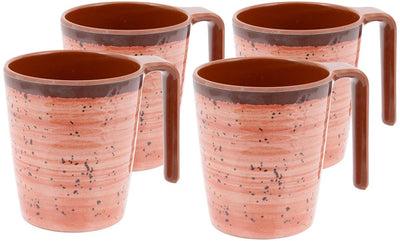 Bo-camp mok l - halo - 4 stuks - melamine - clay