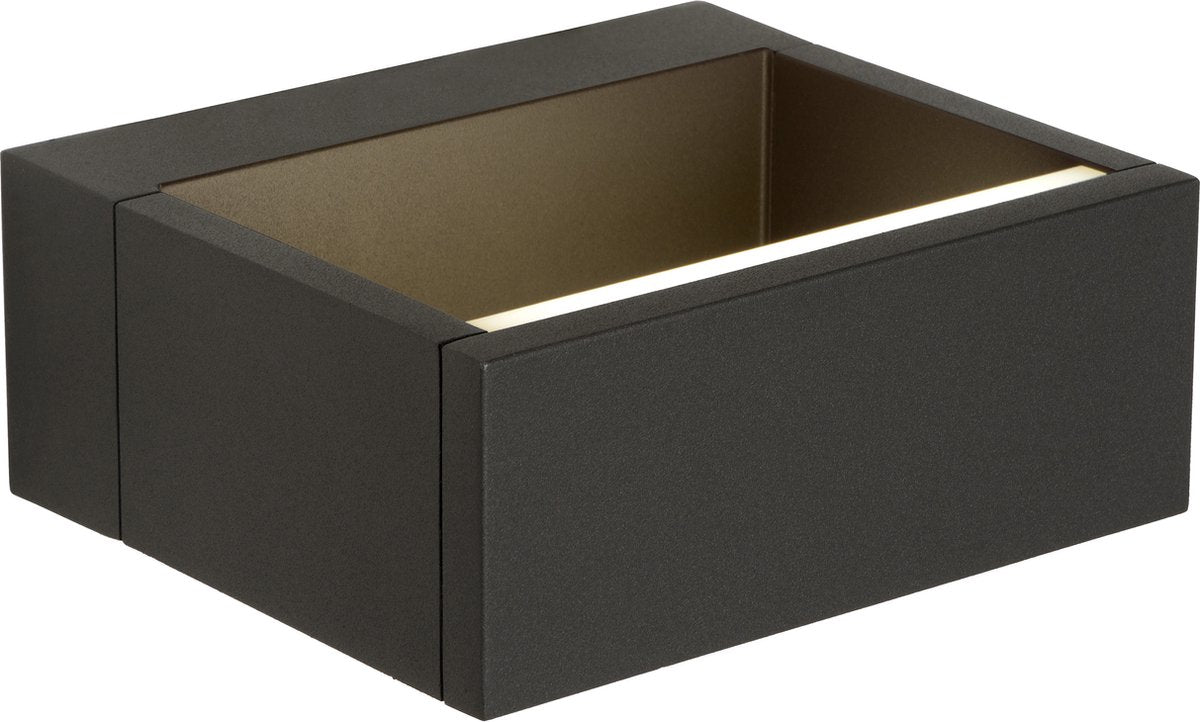 Lucide goa - wandlamp binnen buiten - led - 1x10w 3000k - ip54 - antraciet