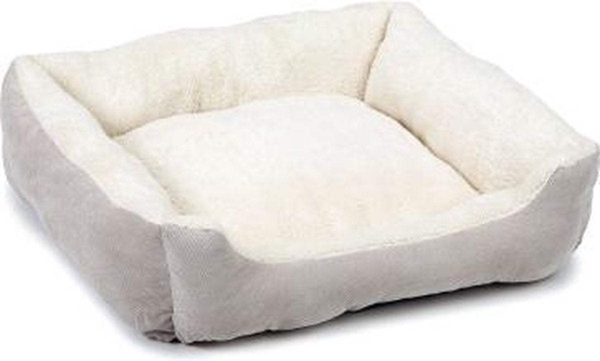 Beeztees mogina - hondenmand - pluche - grijs - 65x60x20 cm