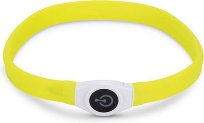 Beeztees safety gear glowy - halsband hond - geel - 65x2,5 cm