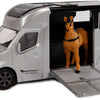 Kids globe die-cast paardentruck met licht en geluid grijs