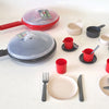 Écoiffier ecoiffier 100% chef servies en bestek in pan - 19dlg.