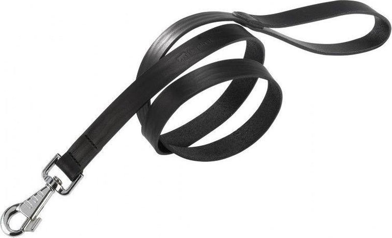 Ferplast natural hondenriem hondenlijn - leder - zwart - breedte 15 mm - lengte 120 cm