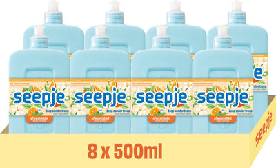 Seepje afwasmiddel - 8 x 500ml - sinaasappel - voordeelverpakking