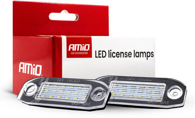 Amio led kentekenverlichting clp04 volvo c70 s40 s60 s80 v50 v60 v70 xc60 xc70 xc90 – canbus foutvrij – plug en play led set van 2 nummerplaatverlichting lampen