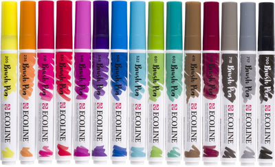 Ecoline brush pen set | 15 kleuren