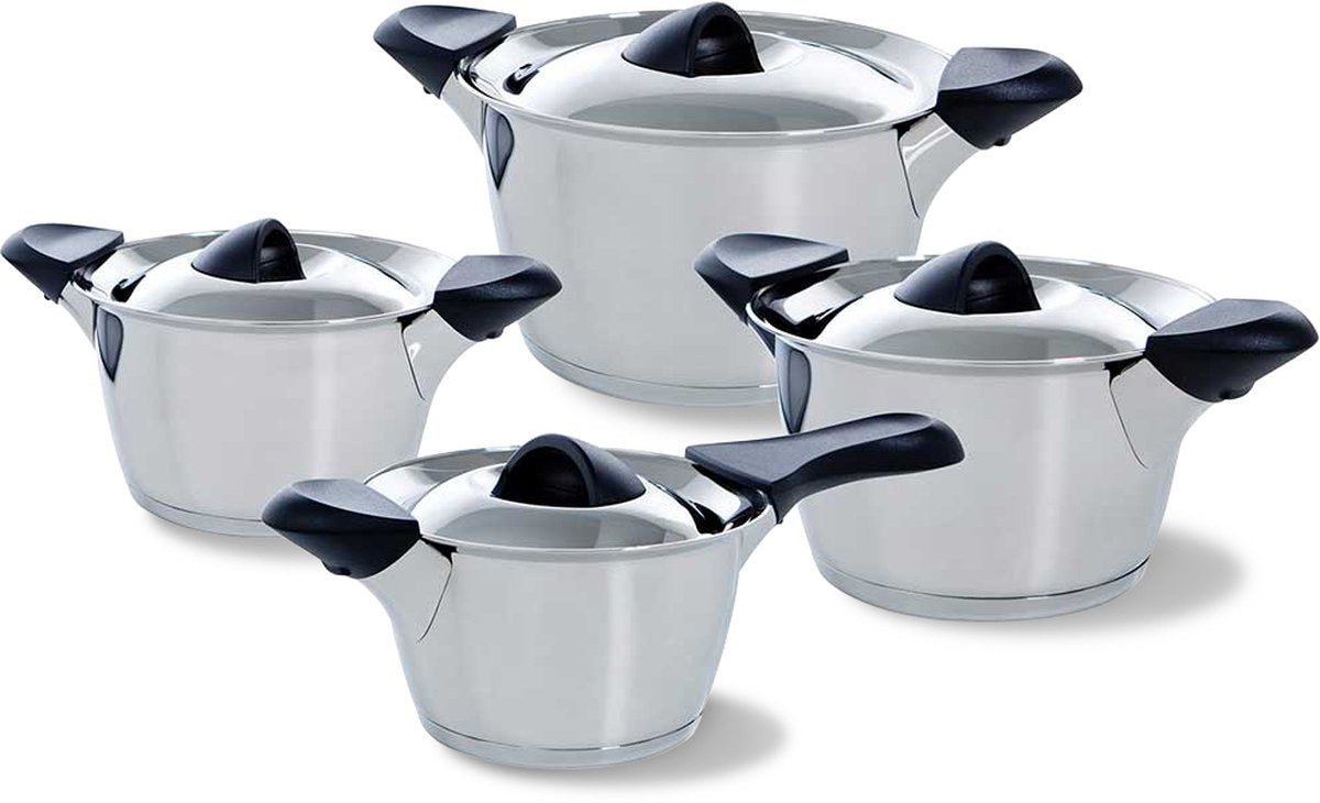 Bk q-linair classic pottenset - 4 delig - veilig afgietsysteem