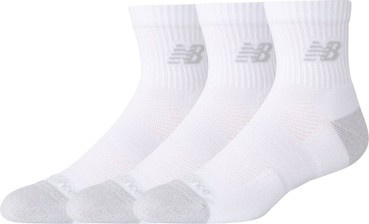 New balance active qtr socks 3 pack unisex sportsokken - white