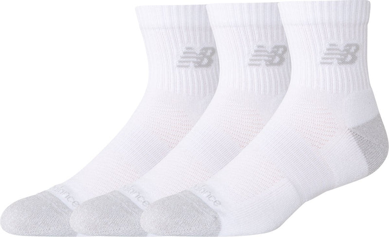 New balance active qtr socks 3 pack unisex sportsokken - white
