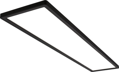 Briloner tava - led plafonniere - plafondlamp met indirect licht - neutraal wit licht - 98cm - zwart