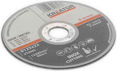 Kreator krt070420 inox metaal snijschijf d125 | doorslijpschijf 6 stuks