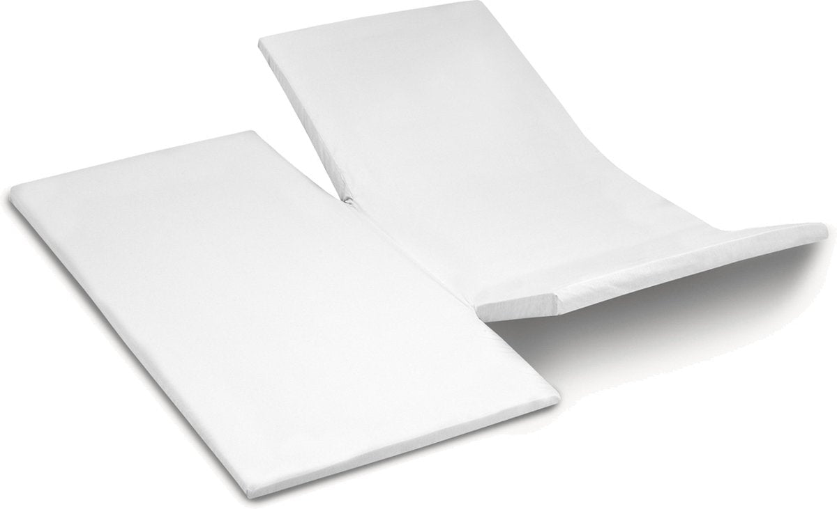 Cinderella - premium molton topper - met dubbele split - 180x210 cm - tot 15 cm matrashoogte - wit