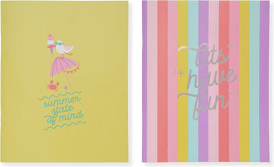 Kangaro schriften - beach happy - a5 - lijn - 4 stuks